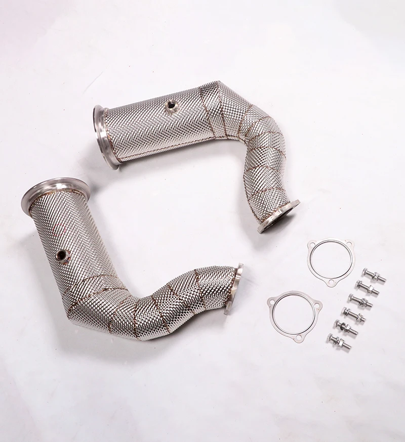 Custom Design High Flow Catted Exhaust Pipe for Porsche Cayenne s 2.9T with Heat Shield
