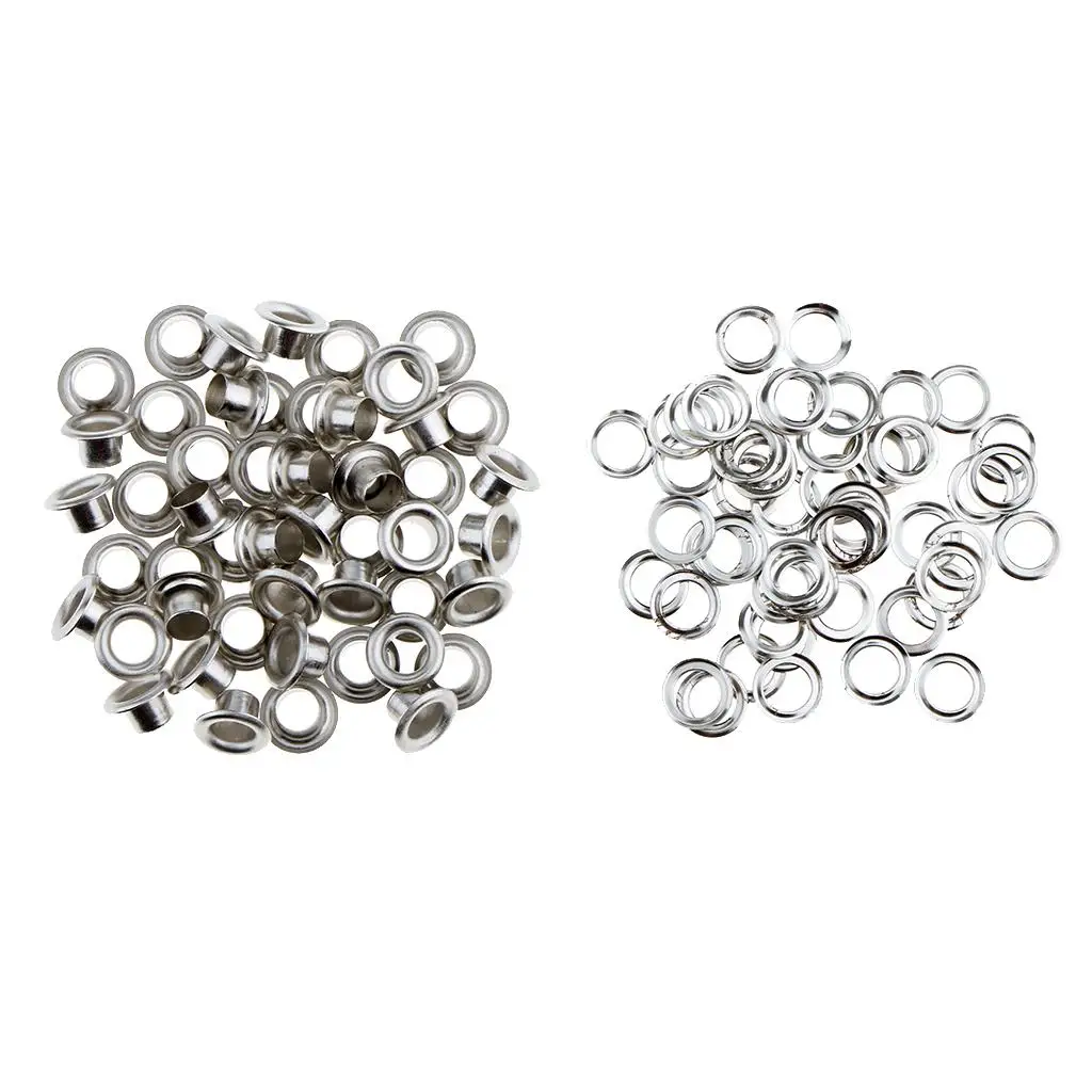 Eyelets with Washers Metal Set Leathercraft Accessories Rivet Grommet Kit for Bags Shoes Hats DIY