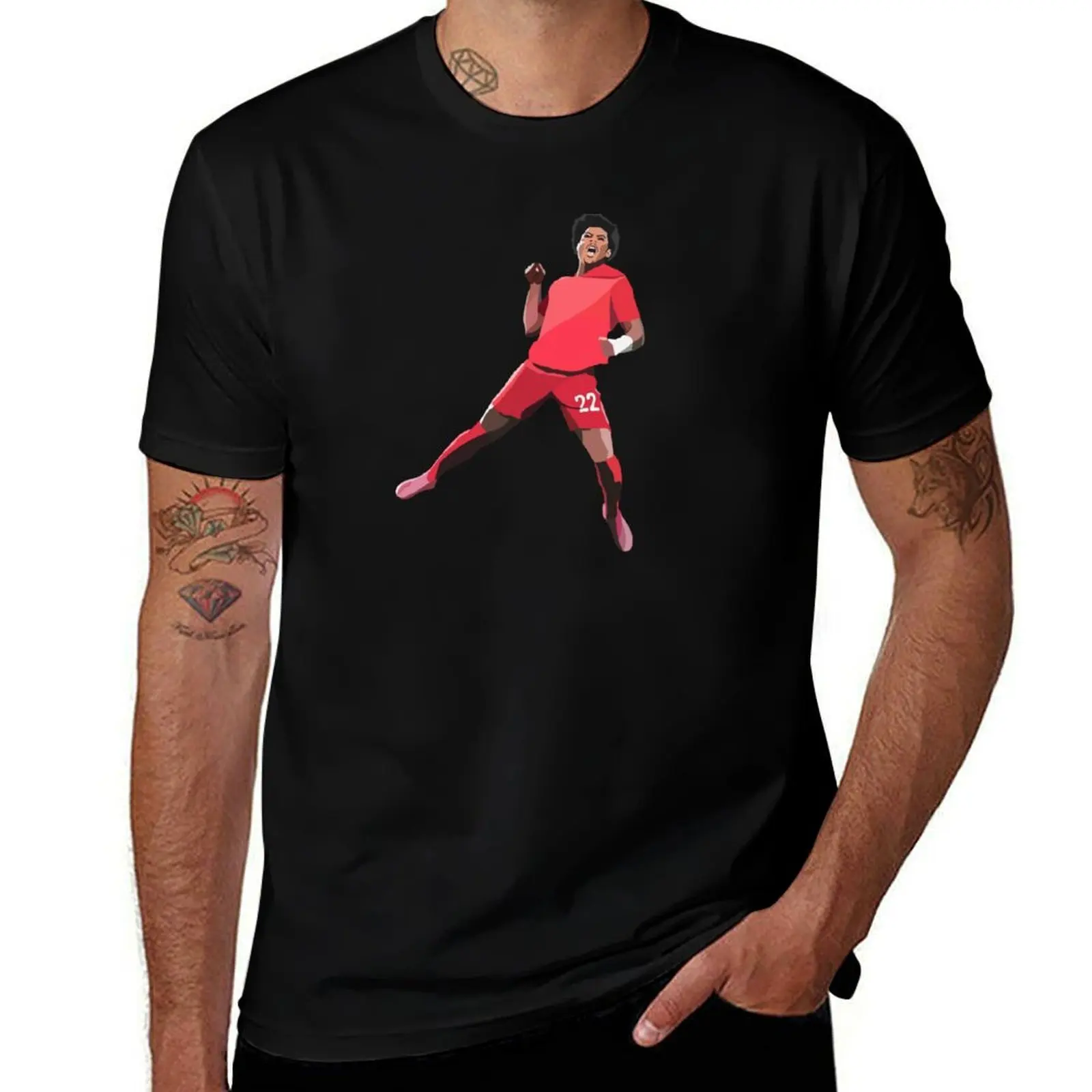 Serge Gnabry T-Shirt Minimalist Plain Crew Neck T-Shirt