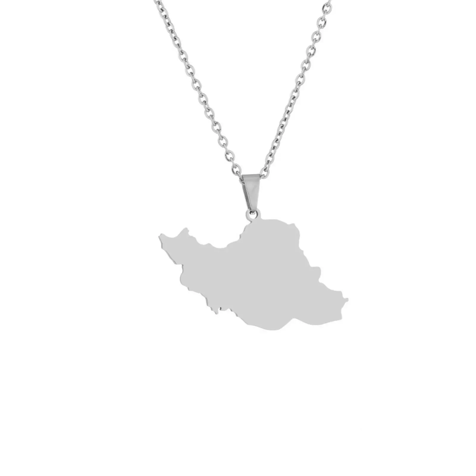 Iran-Karten-Anhänger-Halskette für Damen und Herren, Edelstahlschmuck, ethnisches patriotisches Geschenk – Detail 6