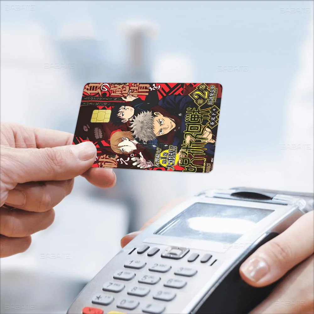 Jujutsu Kaisen أنيمي 100% رائجة البيع أنيمي الائتمان الخصم البنك بطاقة حافلة بطاقة فيلم الجلد ملصق