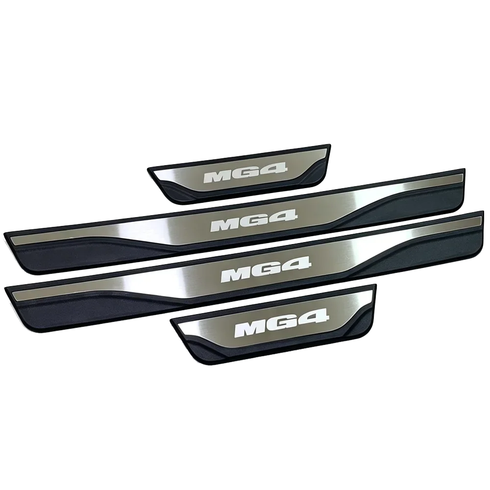 For MG4 Urban 2026 2027 Accessories Car Stainless Steel Plastic Door Scuff Plate Trim Pedal Thresold Kick Pad Protector Sticker