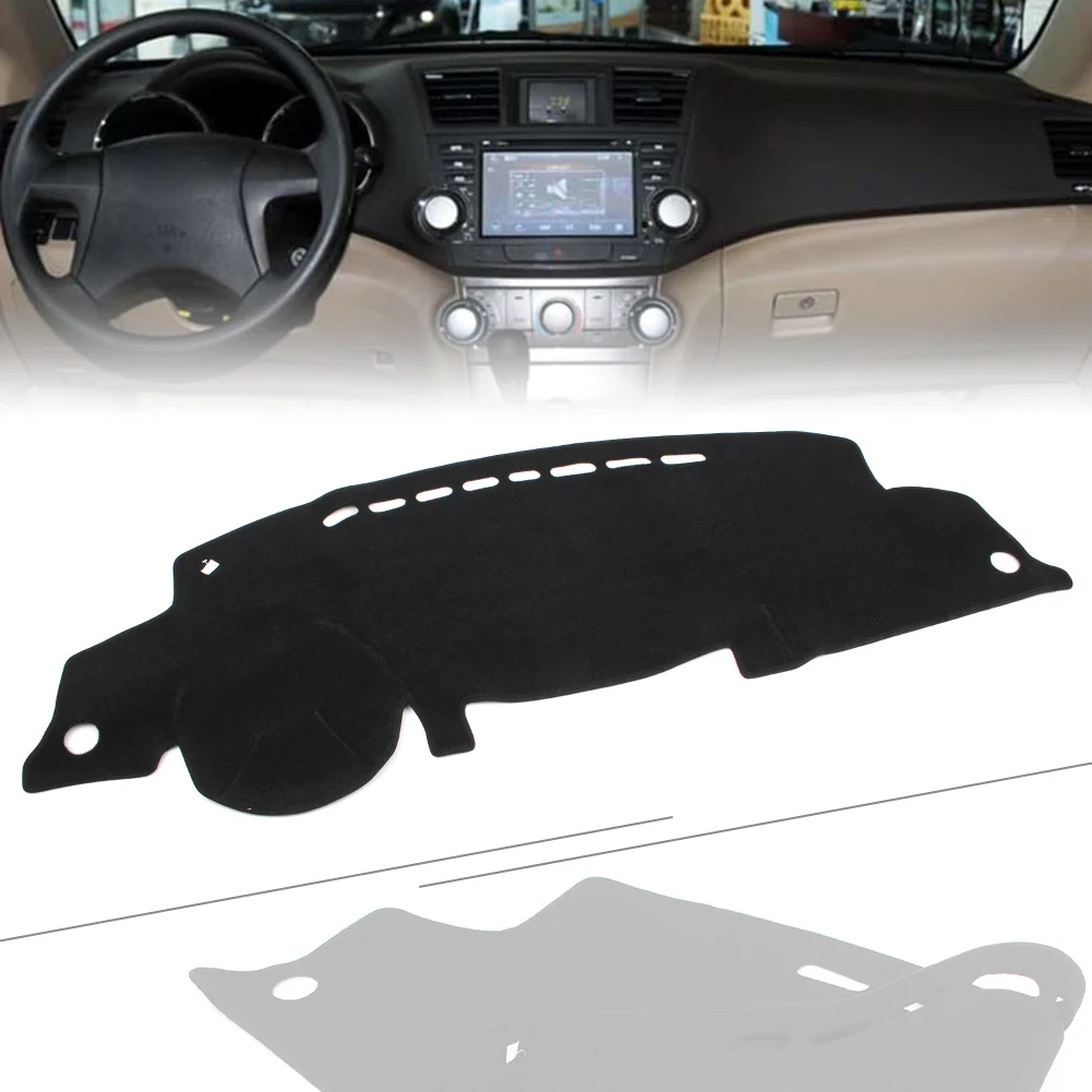 Car Dash Mat Dashboard Cover Dashmat For Toyota Highlander 2008 2009 2010 2011 2012 2013 Black Left Hand Drive Only