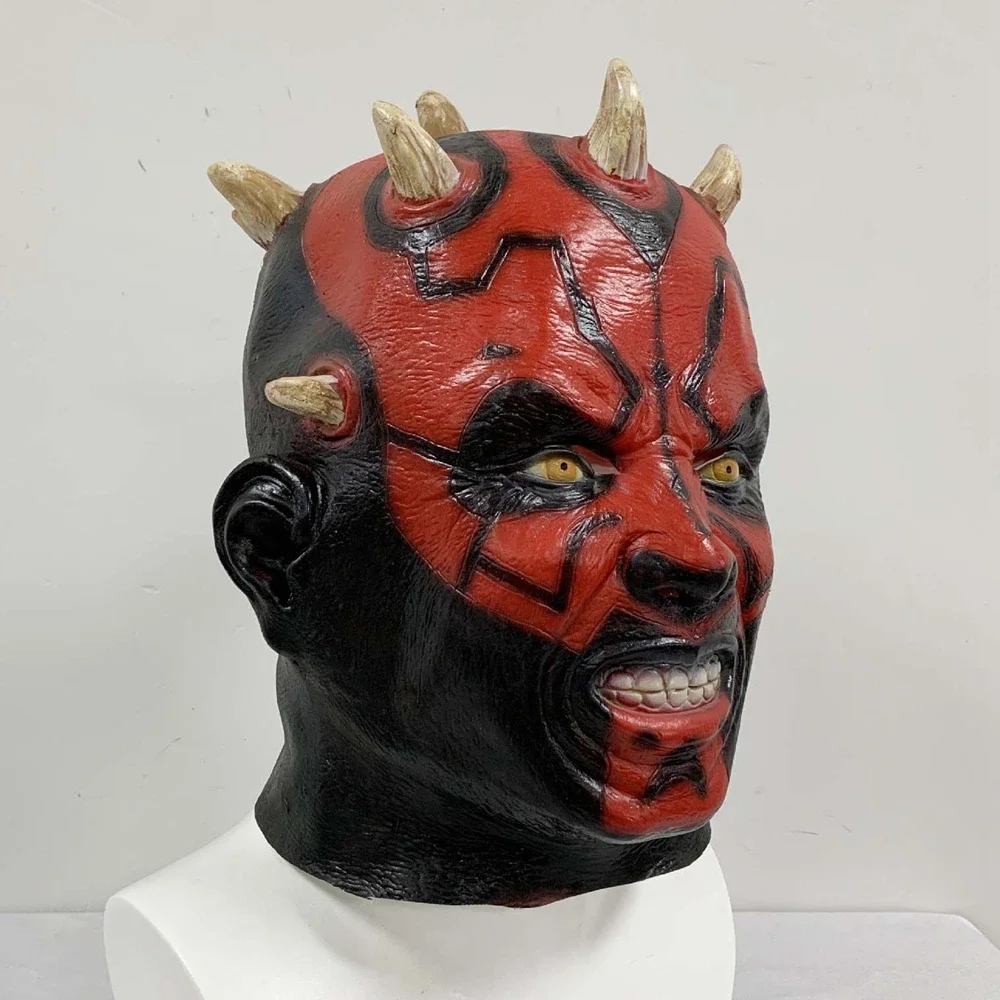 

Movie Character th Maul Mask Halloween Party Costume Cosplay Casco Replica Head Mando Bounty Hunter Emulsion Spoof Ghost Mask