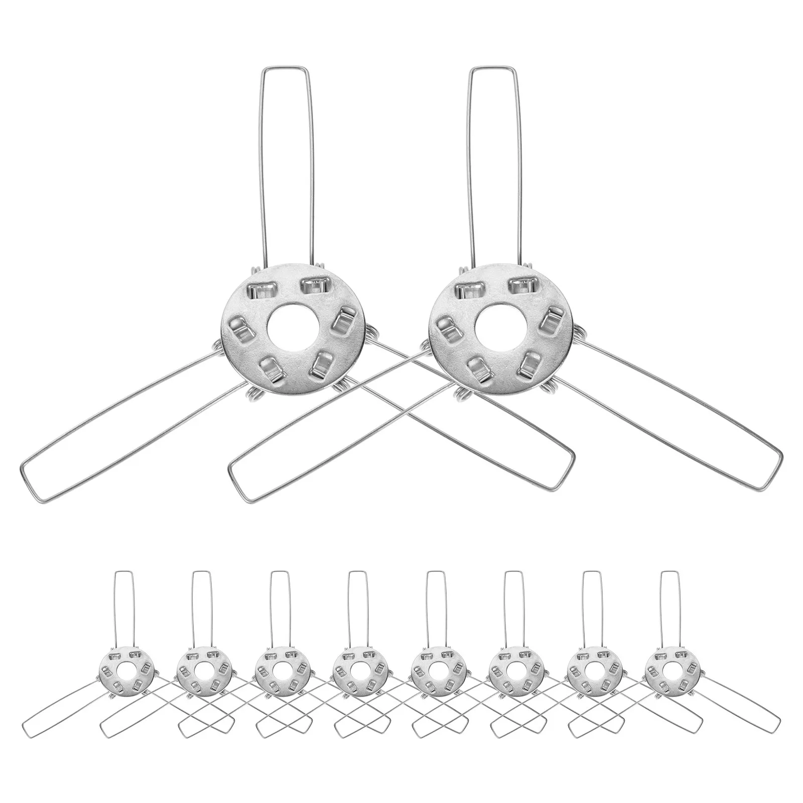 10 pçs sombra da lâmpada primavera clipe de metal elástico braçadeira para pingente lâmpadas mesa parede forte força fixação durável longa duração