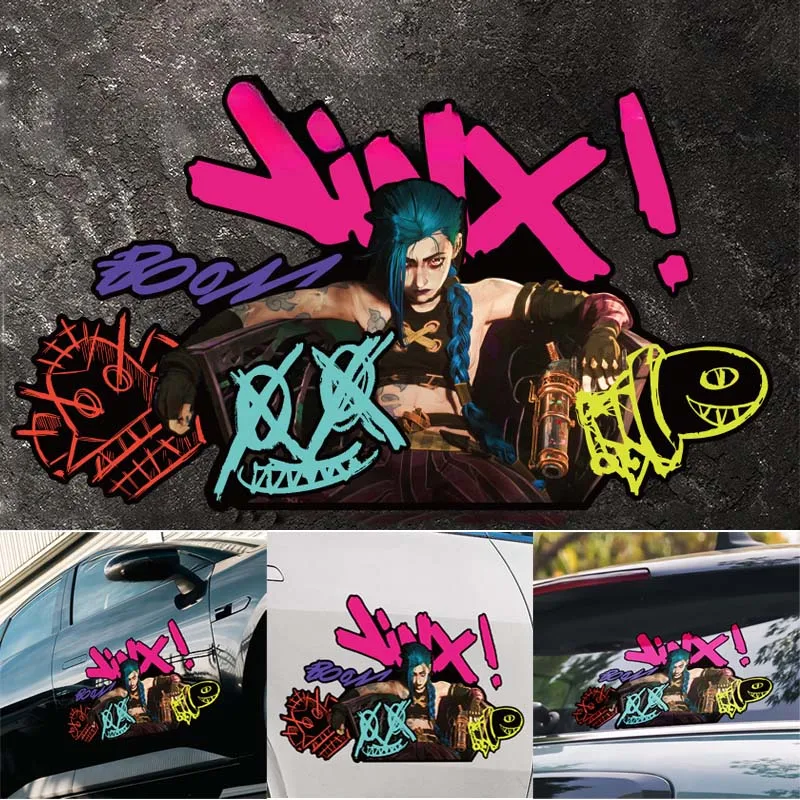 Arcane ジンクス車のステッカーアニメオートバイ防水車 Accessoires デカール落書きラップトップキャンピングカーデカール燃料タンクキャップ