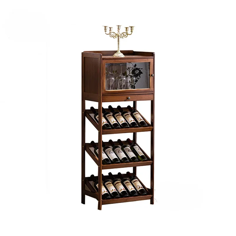 

European Floor Bar Cabinet Wine Rack Hotel Restaurant Storage Display Shelf Living Room Wine Bottle Holder Meuble Home Furniture