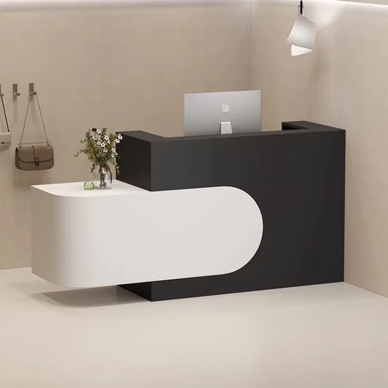 Clothing Store Reception Desk Cashier Counter Modern Reception Desk Small Front Entrance Theke Rezeption Reception Furniture