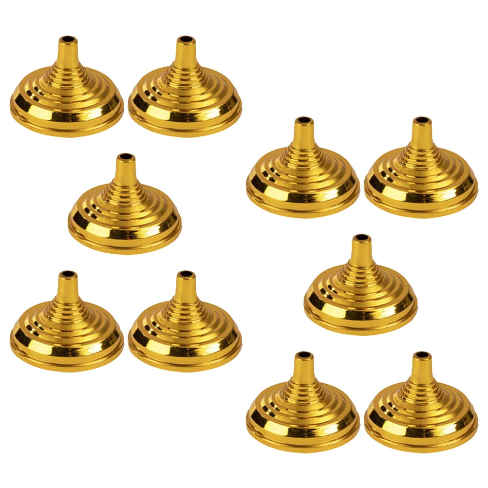 

10 Pcs Outdoor Decor Office Display Stand Bases Small Flag Mini for Table Decoration Runner Flags Desk Holder Golden Party Work