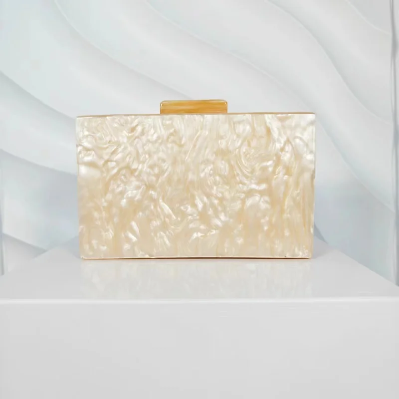 Clutch Shoulder Banquet Acrylic Evening Bag Contrasting Colors Crossbody Patchwork Wedding New Women\'s Bag Casual Famous Brands