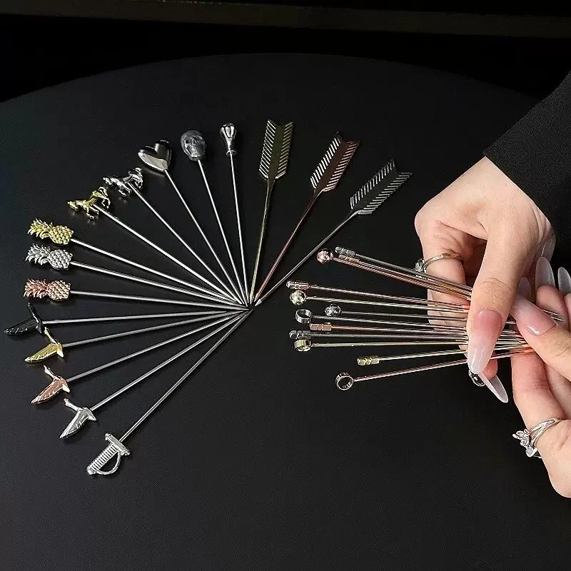Picture 4: 1Piece Fruit Cocktail Pick Stick Bar Tools Drink Stirring Sticks Martini Picks Party Wedding Accessories Cocktail Set