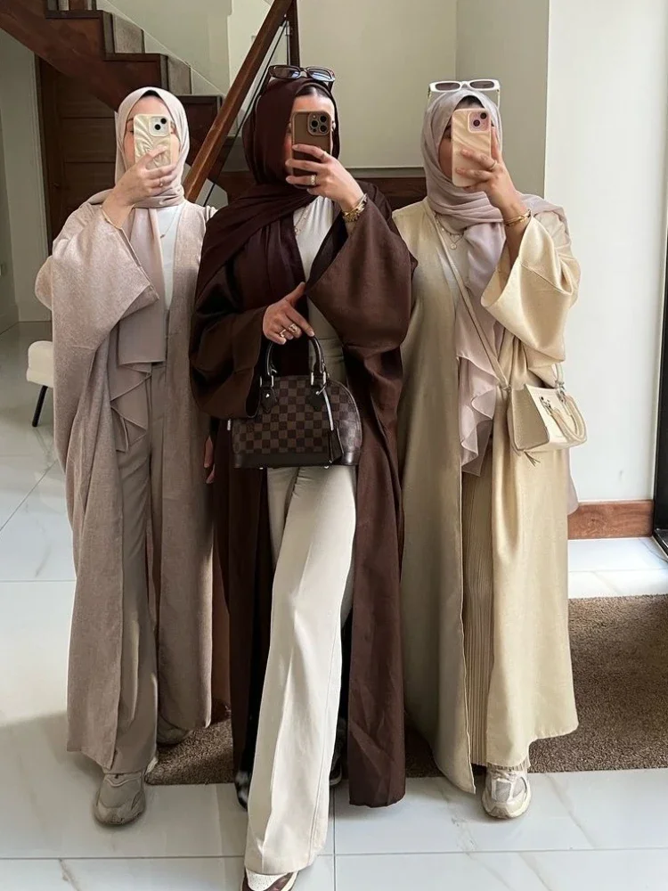 Eid Muslim Abaya for Women Cardigan Robe Jalabiya Arabic Ramadan Dresses Modest Morocco Dubai Abayas Kaftan Islam Vestidos