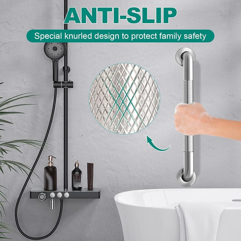 HOT! Bathtub And Shower Grab Bars Bathroom Shower Grab Bars Grab Bars Non-Slip Shower Handles