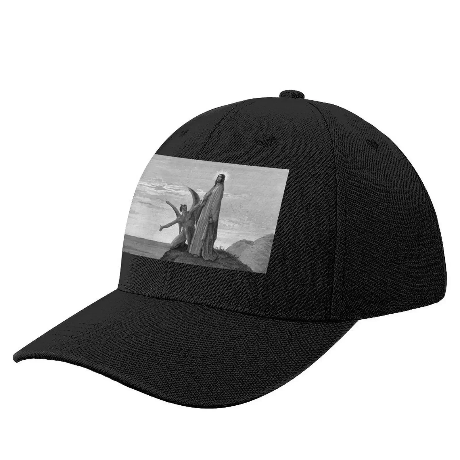 High Res Gustave Doré The Temptation of Christ 1866 Baseball Cap Bobble Hat Luxury Cap Men Luxury Brand Women's