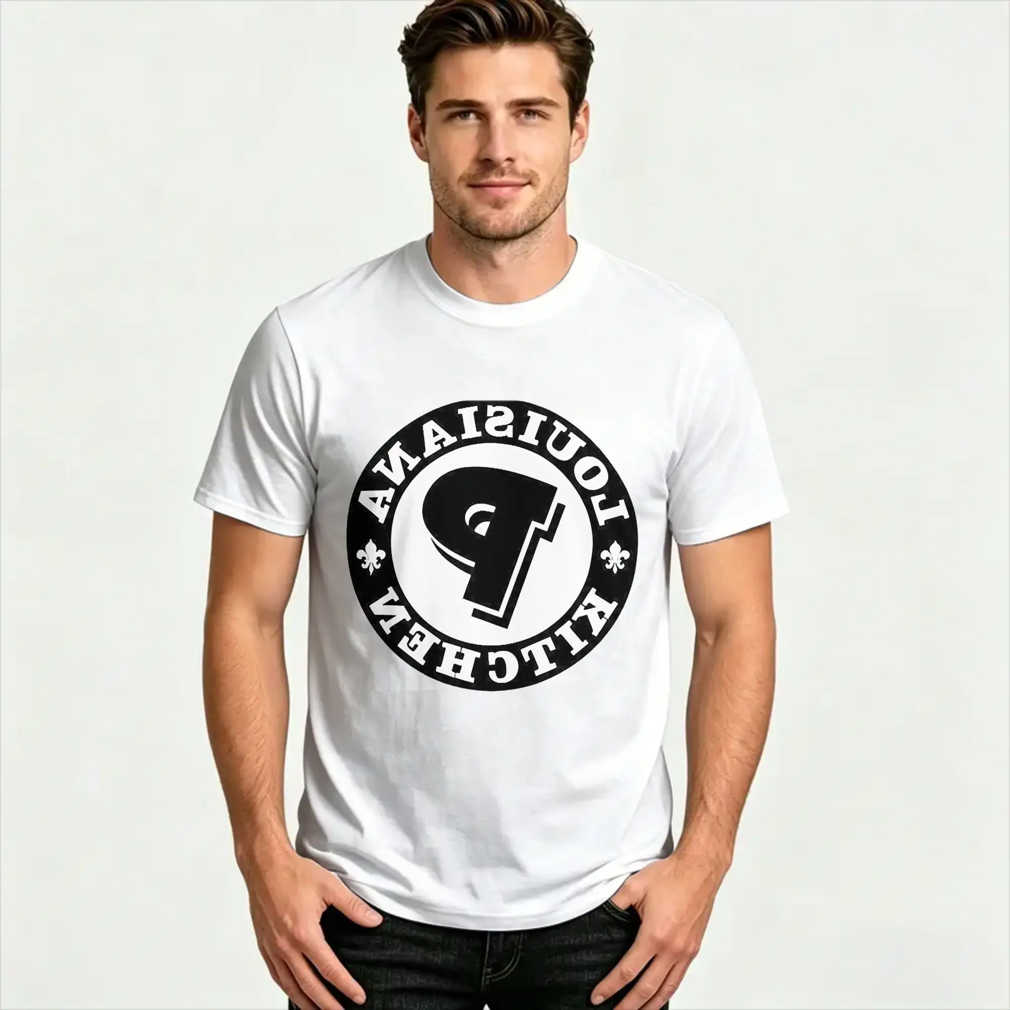 Man T-Shirt Kitchen Louisiana Popeyes Chicken T Shirts Harajuku  Summer Tee Shirt Streetwear Cotton Clothes Plus Size