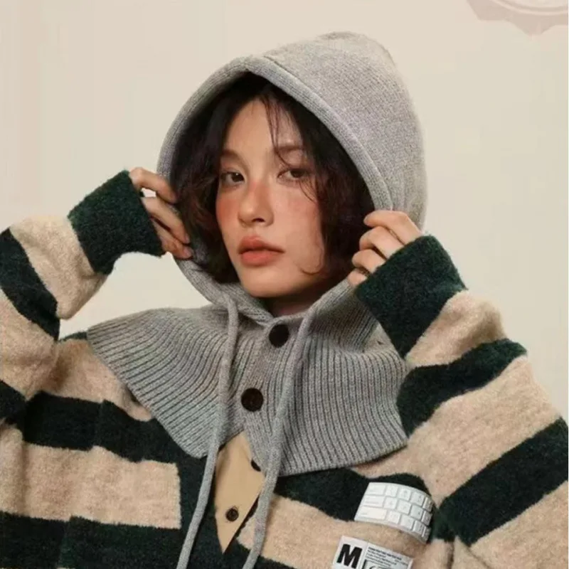 

Winter Warmth Women's Hat, Knitted Hat, Cross-border Best-selling Scarf Shawl Integrated Knitted Ear-covering Hat