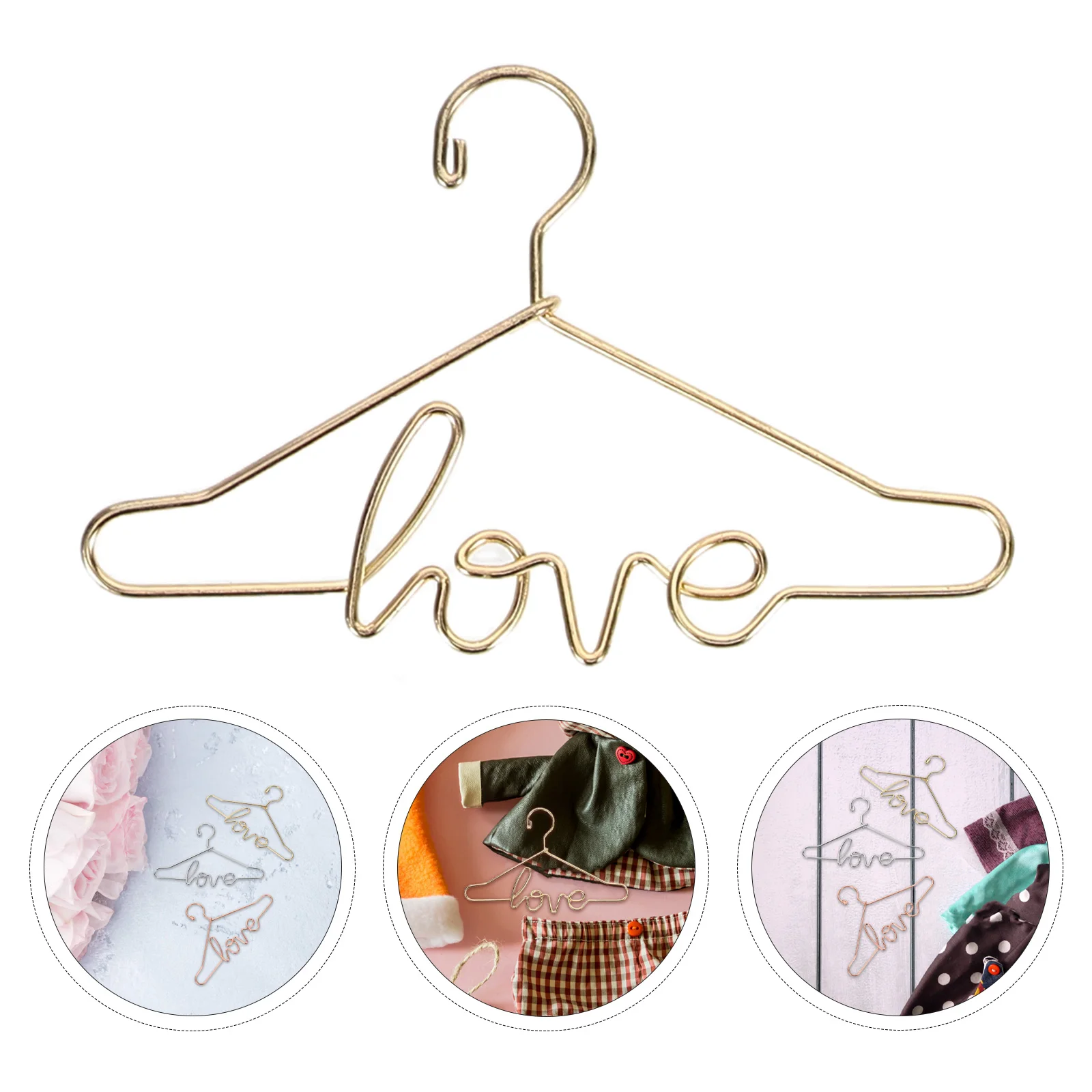 

15 Pcs Accessories Clothes Rack Hangers Wardrobe Mini Miniature Dollhouse Baby