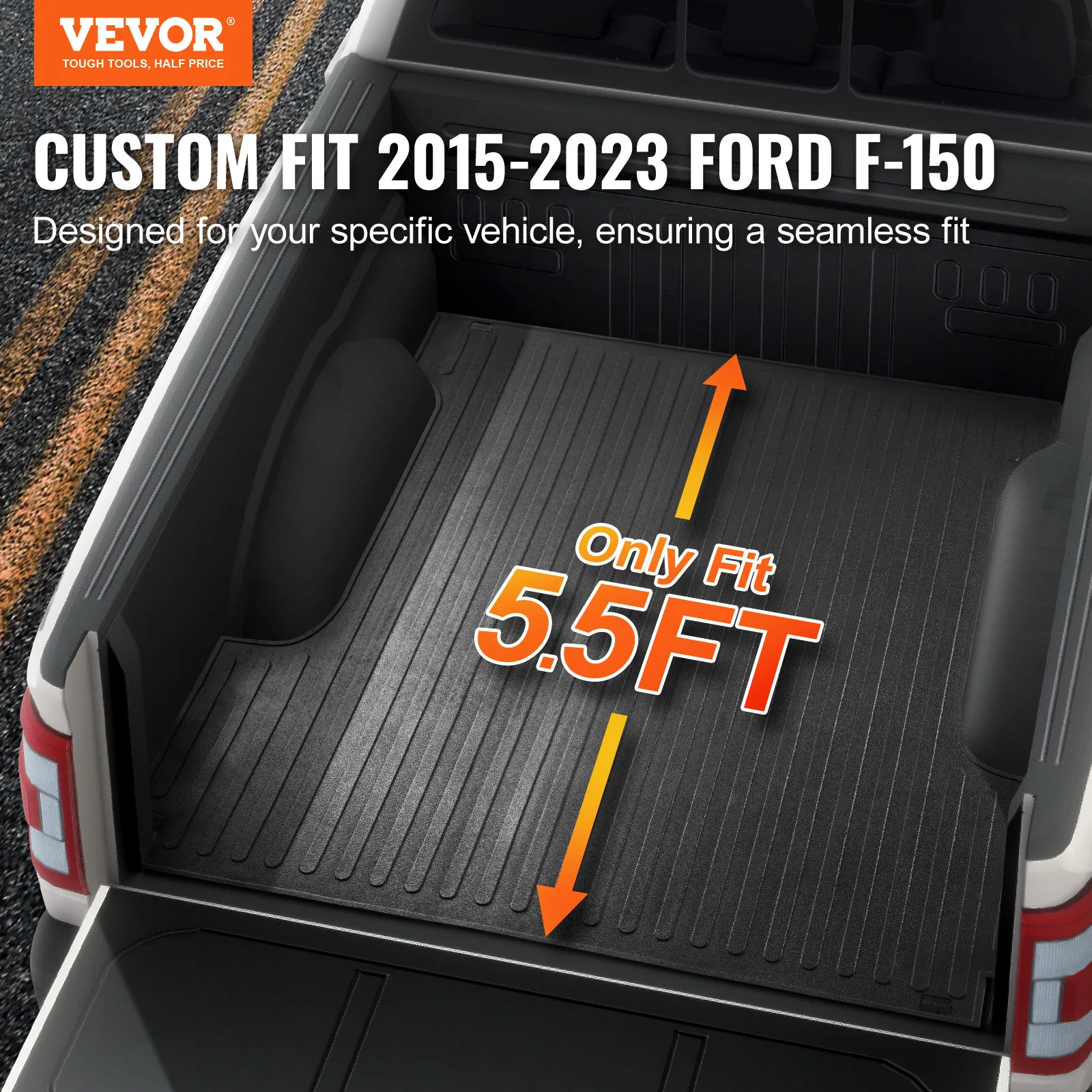 VEVOR Truck Bed Mat Fits for 2015-2023 Ford F150 5.5 FT Short Bed 66.5