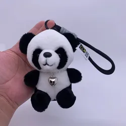 15cm Cute Panda Plush Keychain Kawaii Panda Soft Keyring Stuffed Animal Keychain Car Key Pendant Toy Girls Women Bag Accessorie