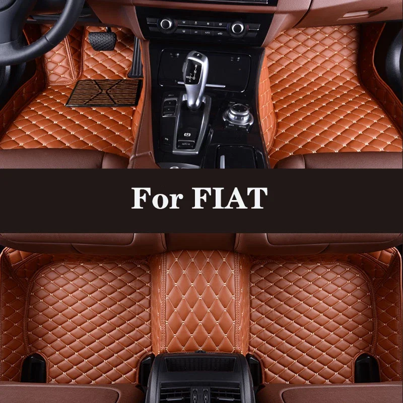 

Full Surround Custom Leather Car Floor Mat For FIAT PALIO Tipo 500 500C 500X Barchetta Croma 126p X1 9 Abarth 595 Auto Parts