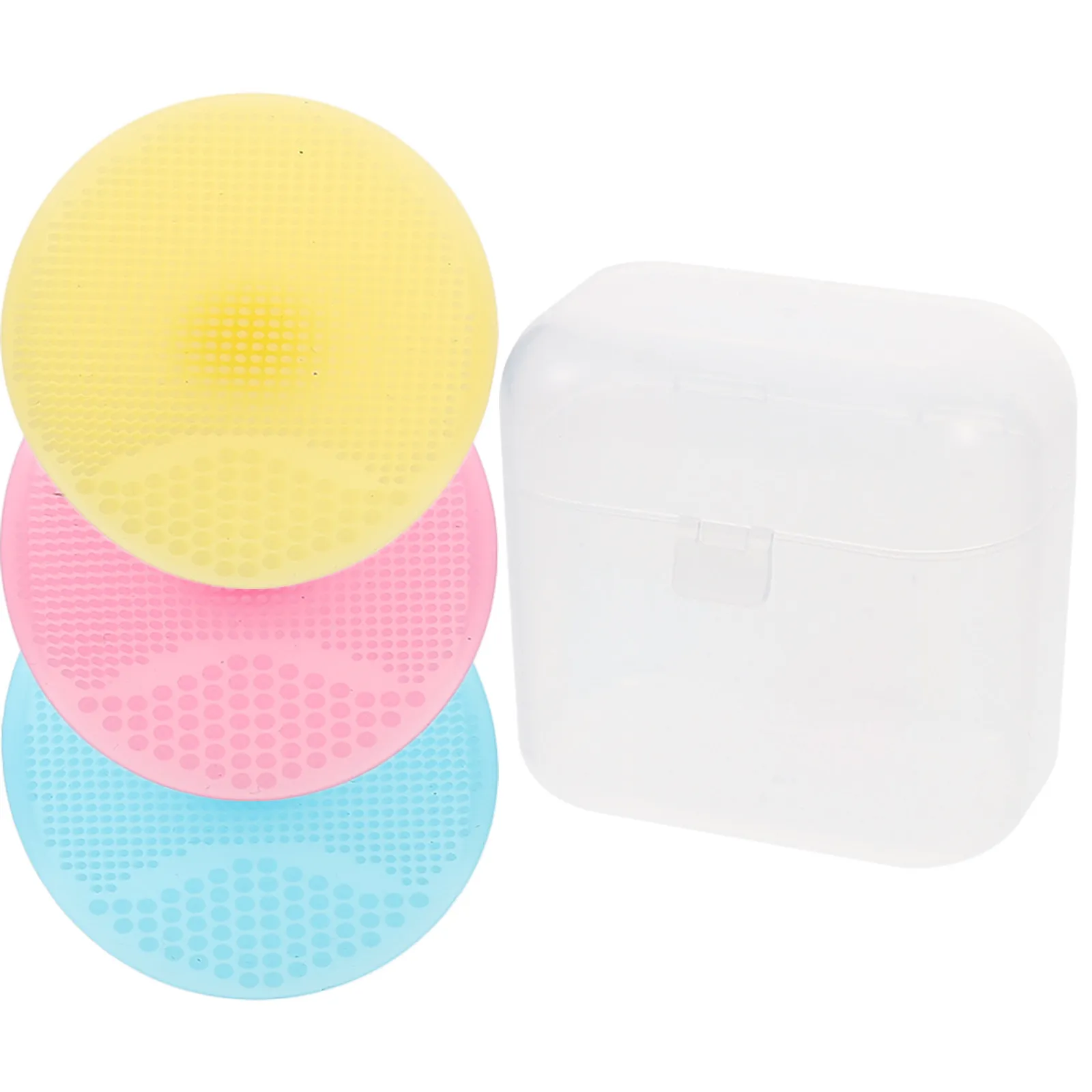 1Set Baby Bath Silicone Scrubber Massage Brush Soft Skin Friendly Handheld Non Slip Shower Tool for Daily Use Travel