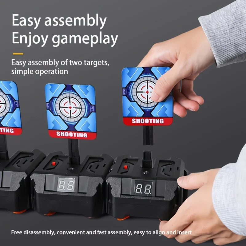 The electronic scoring target can be assembled into multiple toy gun shooting training targets, and the practice target is small