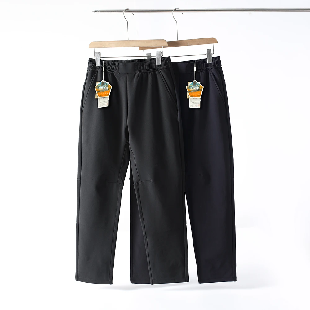 

Утепленные флисовые повседневные брюки для активного отдыха, мужские осенне-зимние брюки с прямыми штанинами, ветрозащитные, водонепроницаемые, модные, в городском стиле