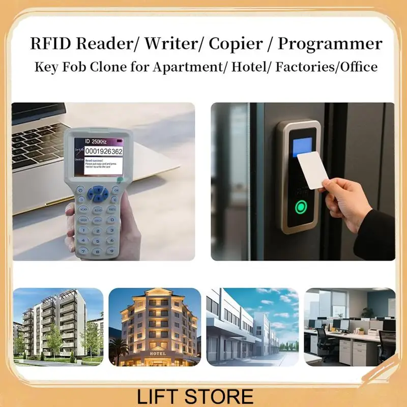 

BTLIFE-RFID Copier RFID Reader Writer Multi-Frequency RFID Card Reader Smart Card Decoder For Access Control Home Security
