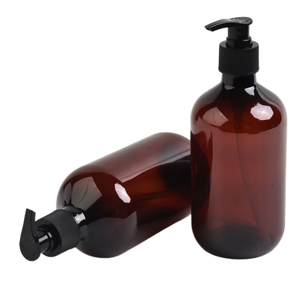 Bouteille distributrice à pompe manuelle réutilisable, bouteille en plastique pour HOShower, Gel, Shampooing, Portable, Regina, 4 pièces, 500ml