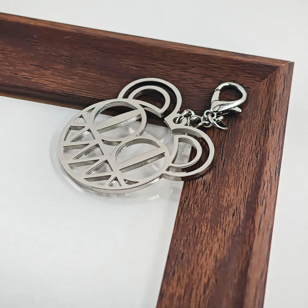 Band-Musik-Schlüsselanhänger-Set, modifizierter Bären-Smile-Face-Metallanhänger, Schlüsselring, Kreuz, Geschenk für Musikfans, Schmuck – Detail 21