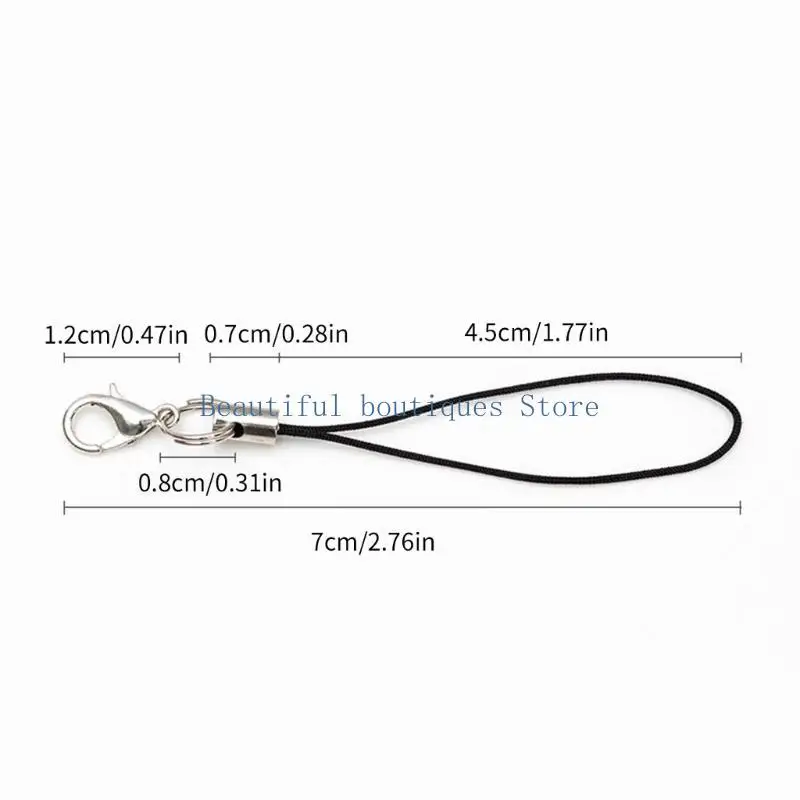 U4LF 100 قطعة من حبل الهاتف حلقة تسلق المعصم مادة البوليستر مثالية للهواتف ومفاتيح مشغلات MP3 والكاميرات الصغيرة