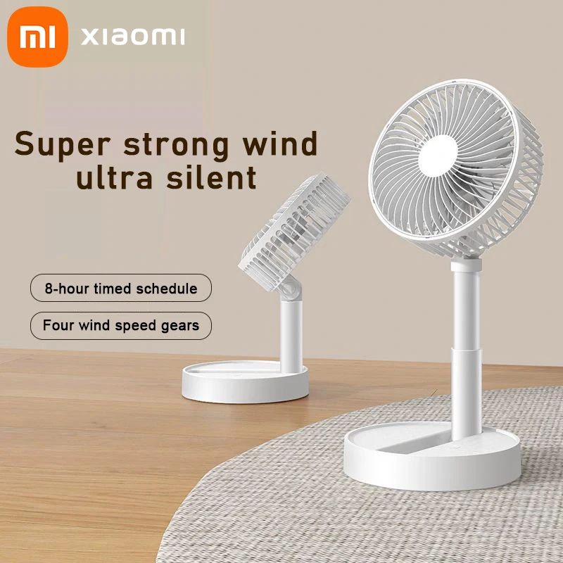 

Складной USB-вентилятор Xiaomi с 4-скоростными функциями и синхронизации Охлаждающий вентилятор для спальни или улицы Портативный мини-настольный настольный вентилятор Новый