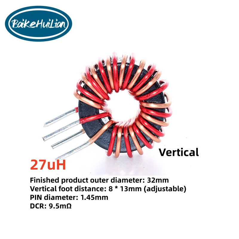 High current magnetic ring inductor 27UH 30A 1.4 dual wire parallel winding common mode energy storage inductor ring inductor