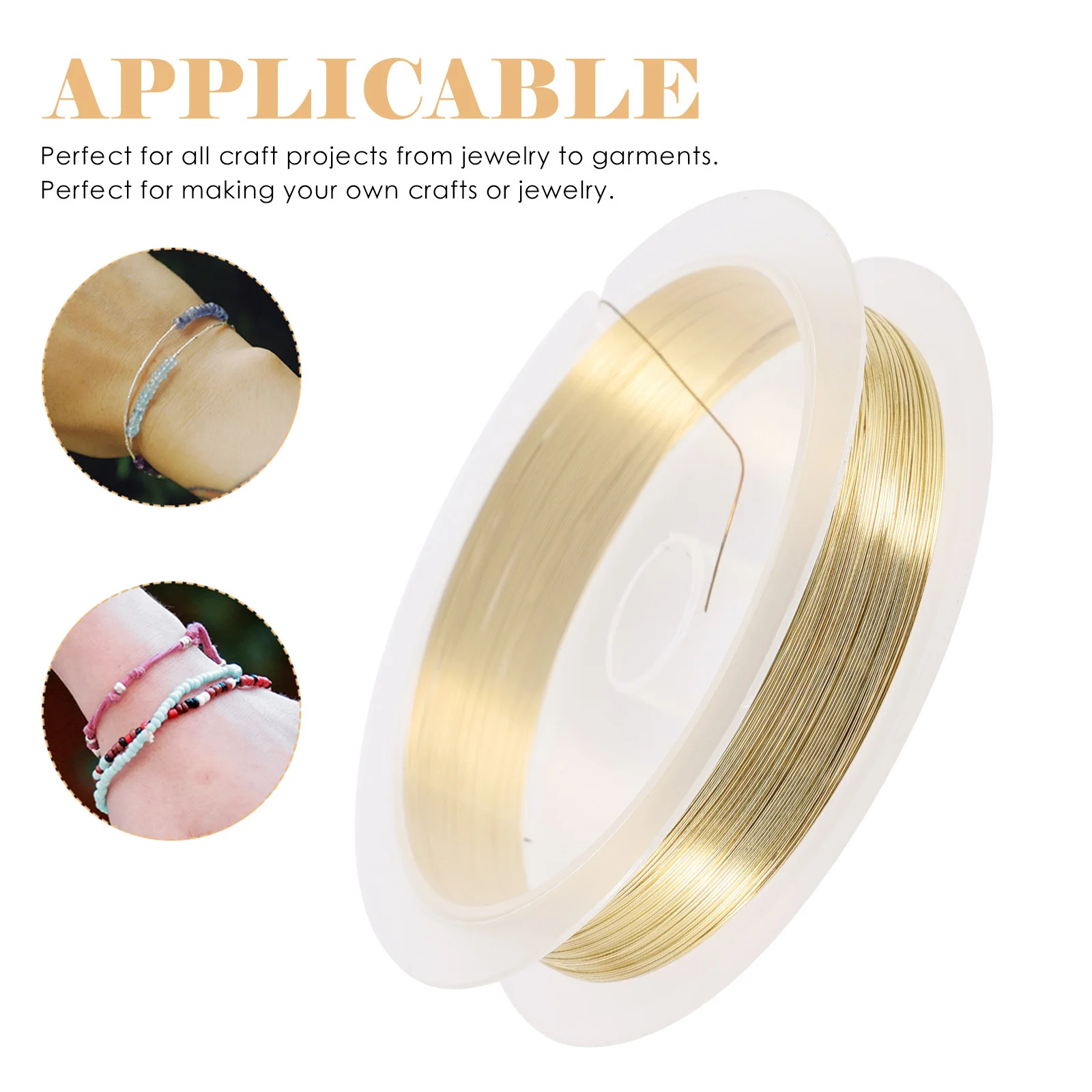 

10 Rolls Copper Beading Wire Jewelry Wire Durable Rust Resistant Bright Color for Jewelry Making Craft Crafting