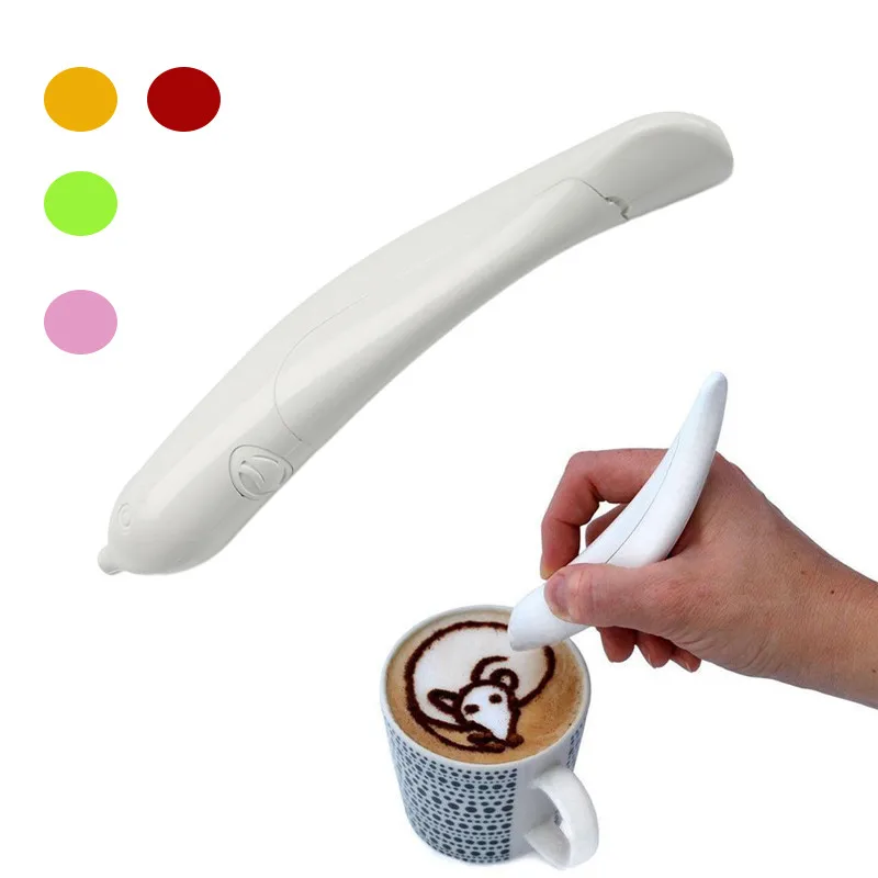 Coffee Barista Tools Coffee Decor Milk Art Pen Electrical Coffee Pen Spice Pen Latte For Coffee Cake Decoration Pen To Draw