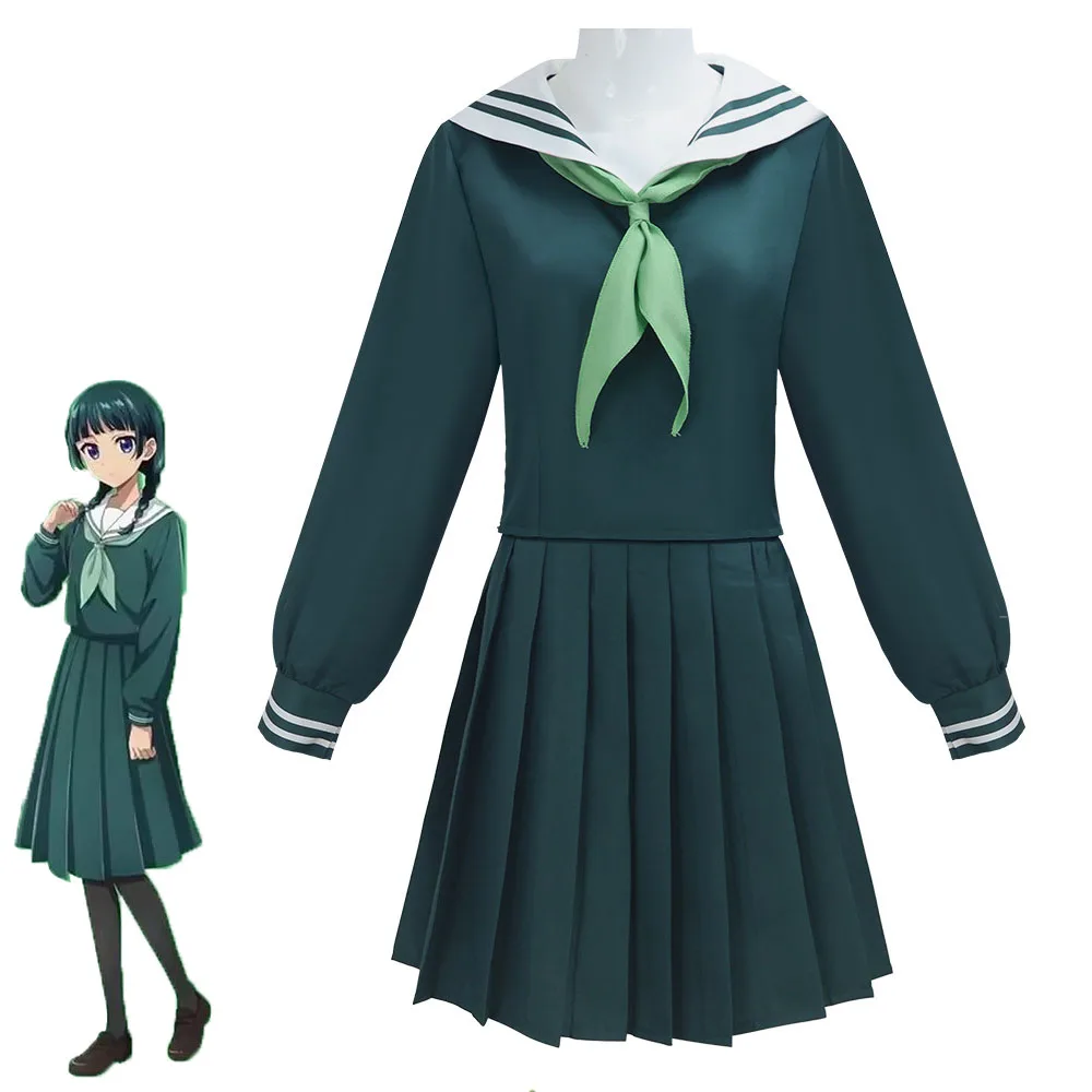 

Maomao Mao Mao Косплей Костюм The Apothecary Diaries Mordern Girls Парик JK Школьная форма Косплей Юбка Женская аниме