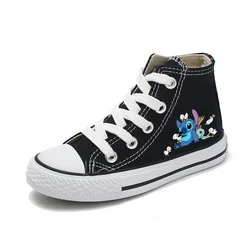 Lilo and Stitch Cartoon Print Sport Shoes, Kids Casual Sneakers, Tênis, Meninas, Meninos, Crianças, Moda, 1053