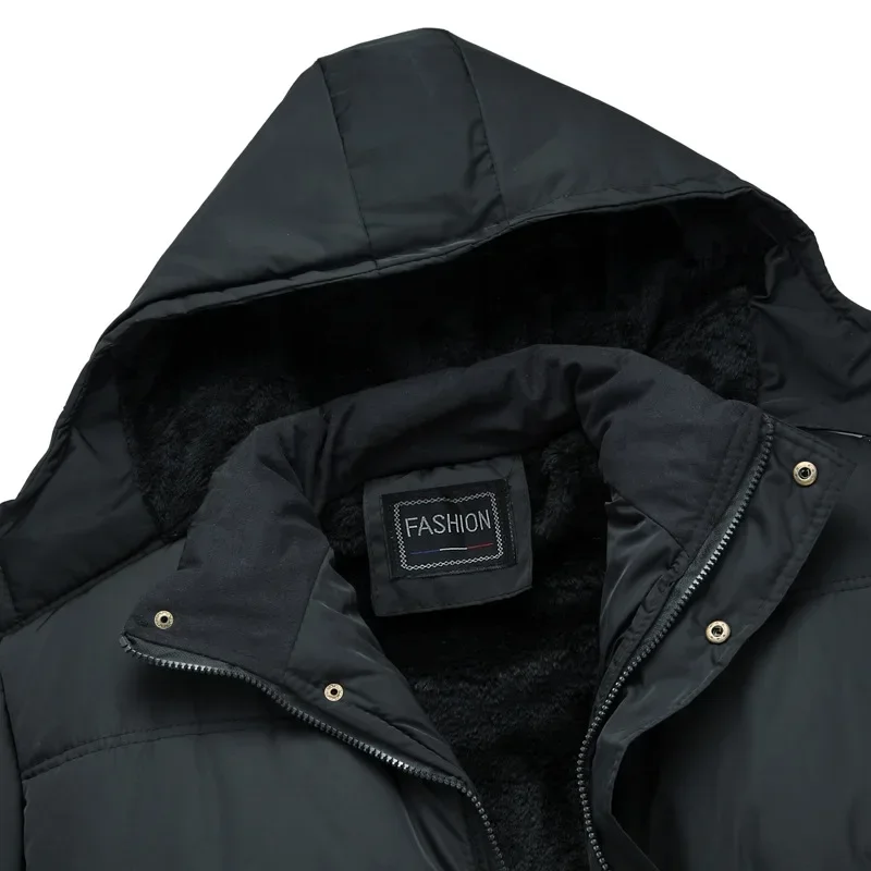 ฤดูหนาวผู้ชายแฟชั่น Mens Parkas Thicken ชายหนา Coat Parkas Hooded ฤดูหนาว Windproof Man เสื้อแจ็คเก็ตผู้ชายเสื้อผ้า Parka