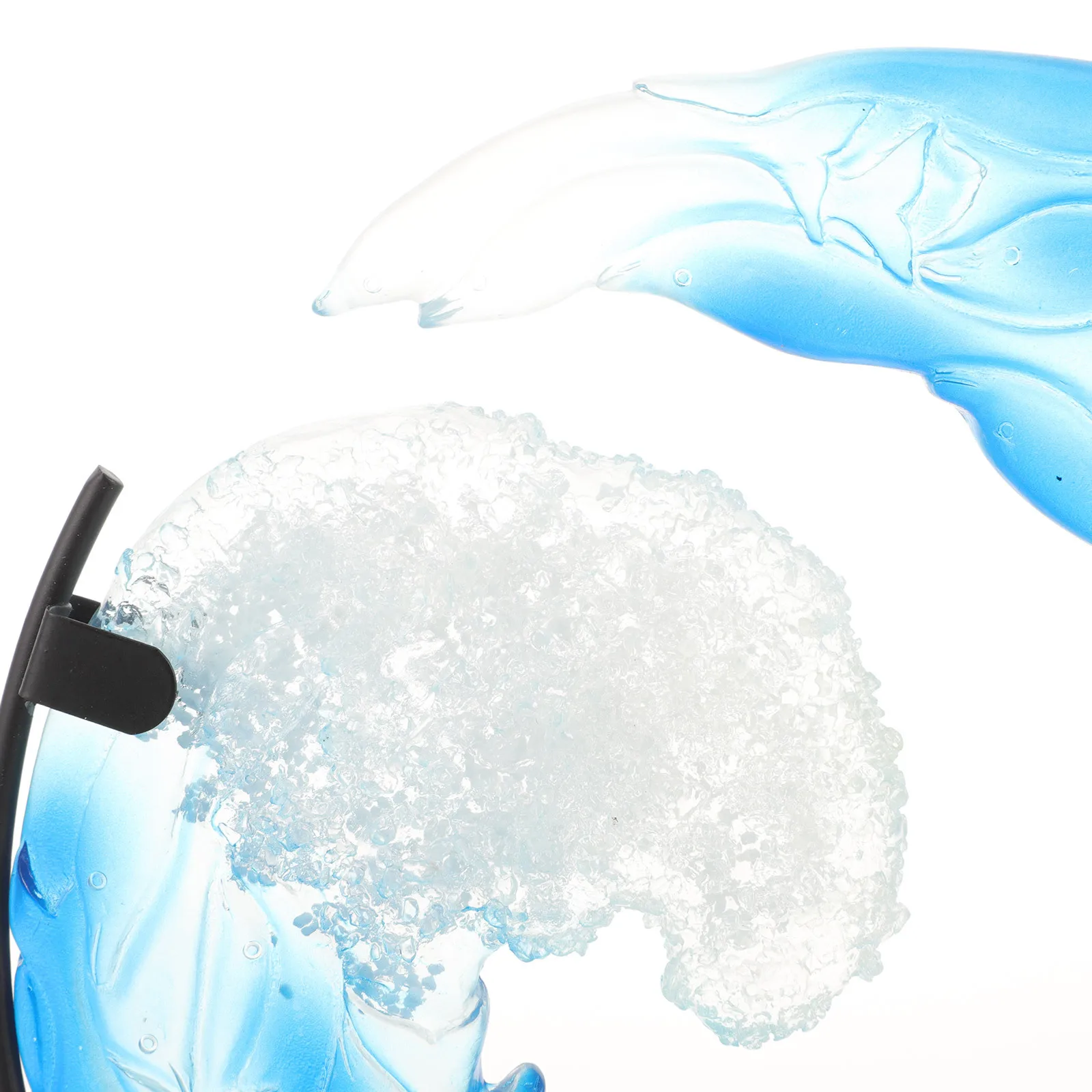 

Wave Sculpture Ocean Theme Resin Iron Decor Desktop Ornament Bracket Handmade Desk Accessories Home Decoration