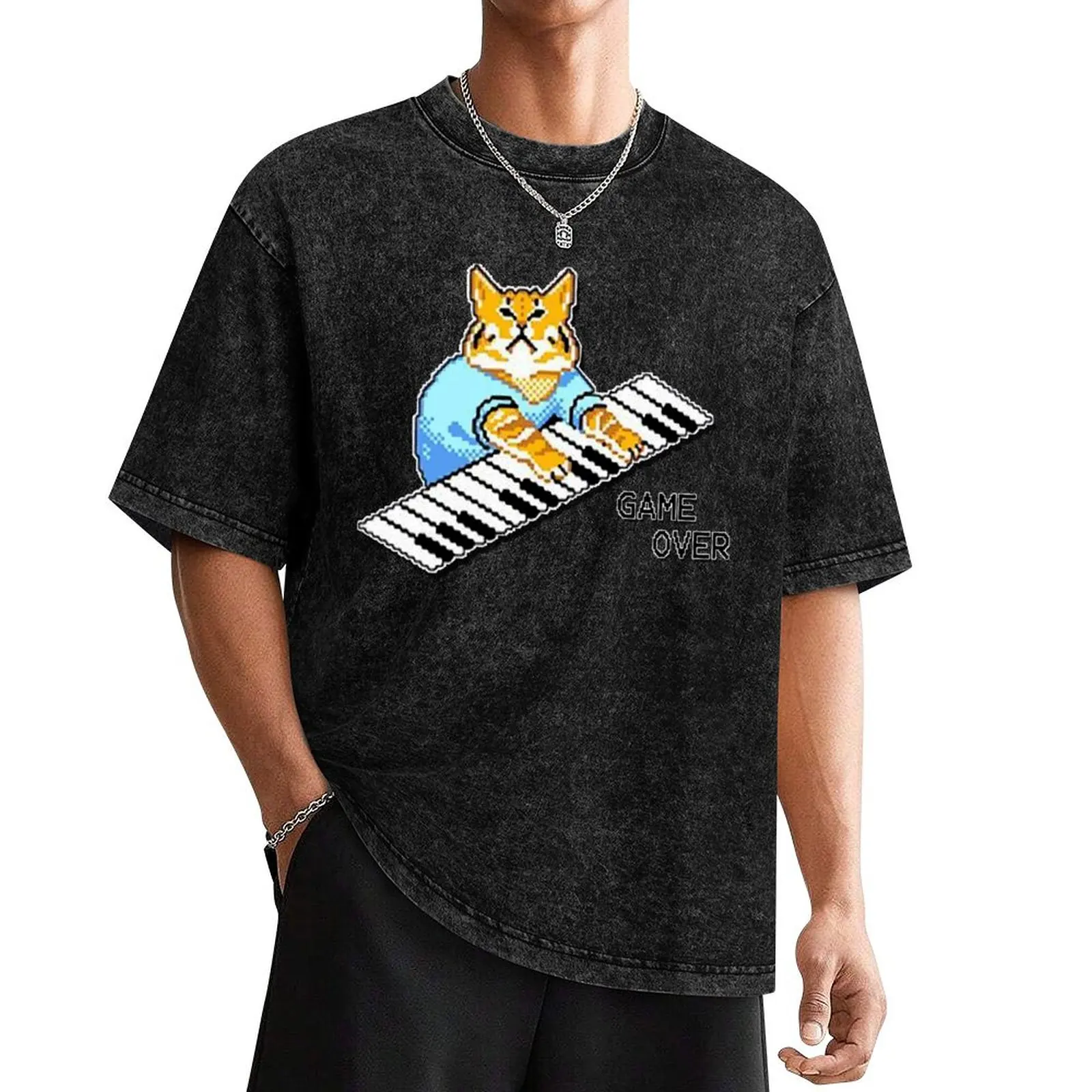 IT Crowd roy's tshirt piano cat design available on a wide range of clothing, stationery and giftware. T-Shirt