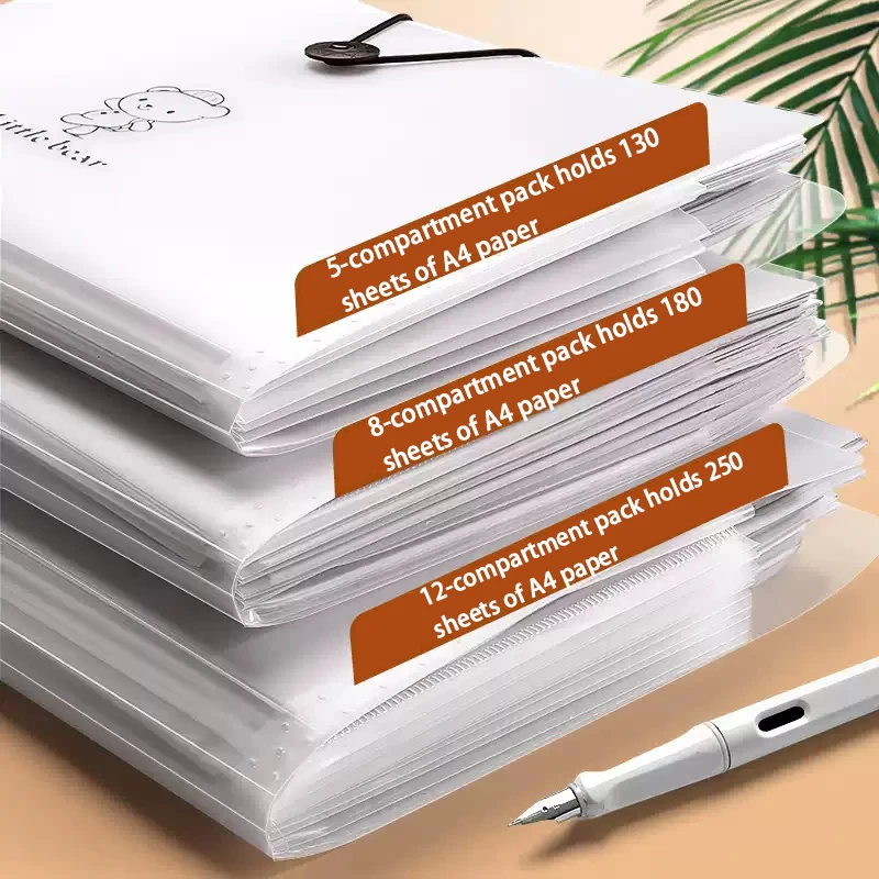 

Прозрачная папка-файл формата А4, многослойная расширяемая папка для документов, органайзер для школьных и офисных принадлежностей