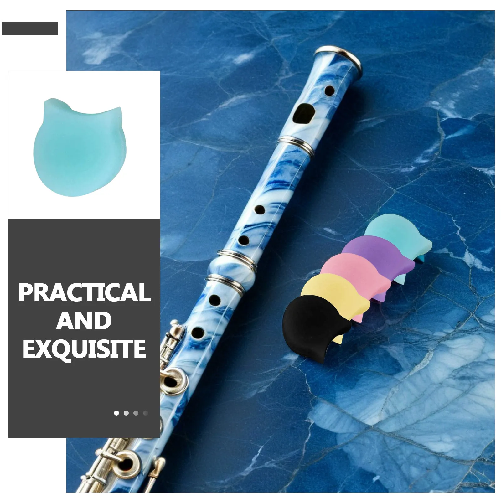 5Pcs Professional Clarinet Thumb Rest Cushion Silicone Thumb Protector for Correct Finger Position Clarinet Supplies