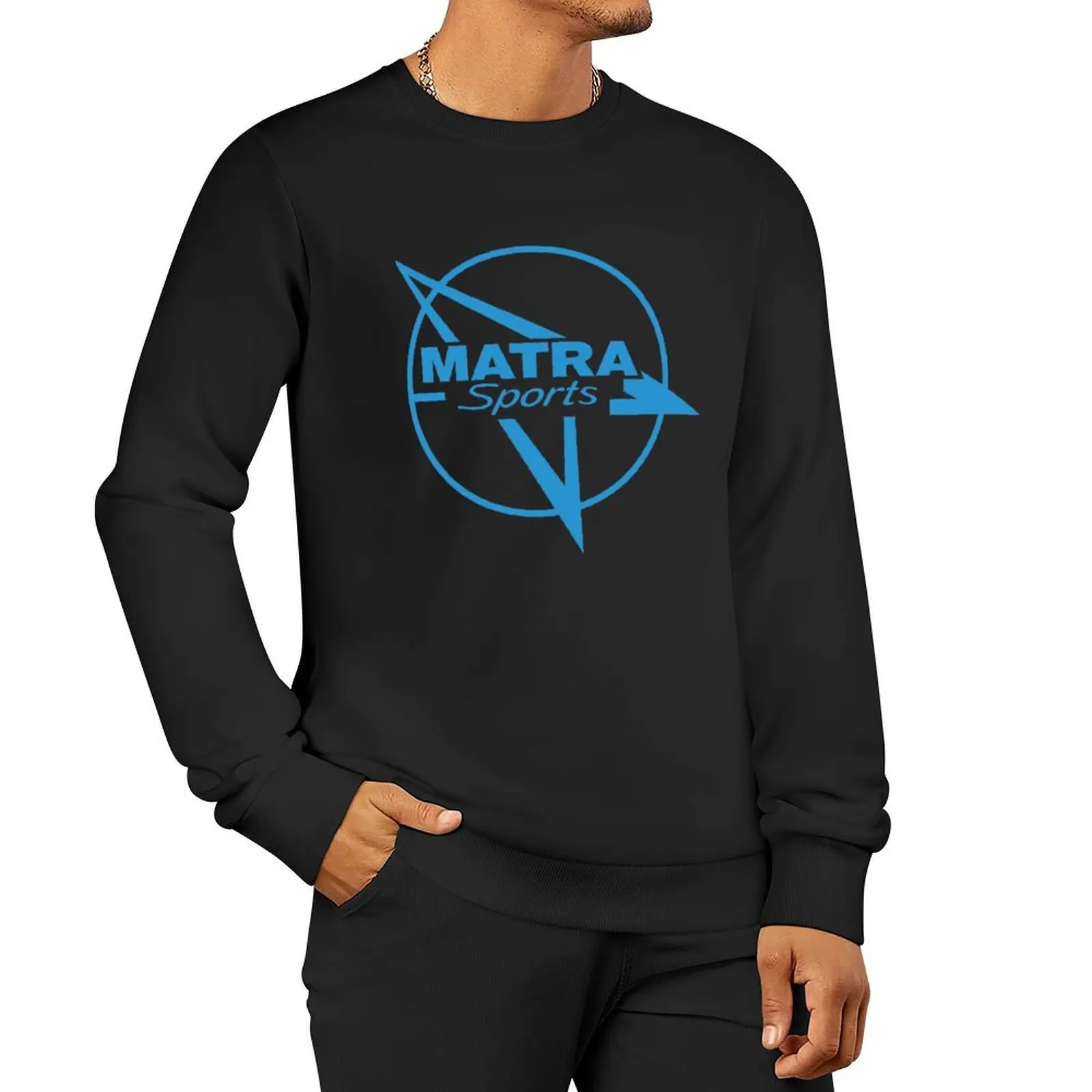 Vintage Matra Sports emblem Matra blue Pullover Hoodie male clothes men's sweatshirts