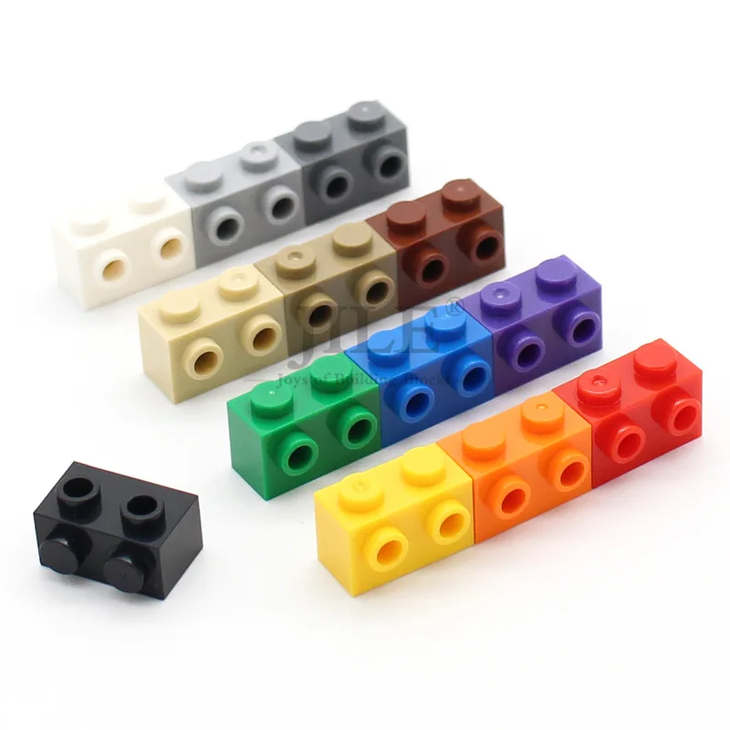 40pcs MOC Building Blocks 11211 Brick Modified 1x2 with Studs on Side Compatible Assembles Particles Construction Creative Toys