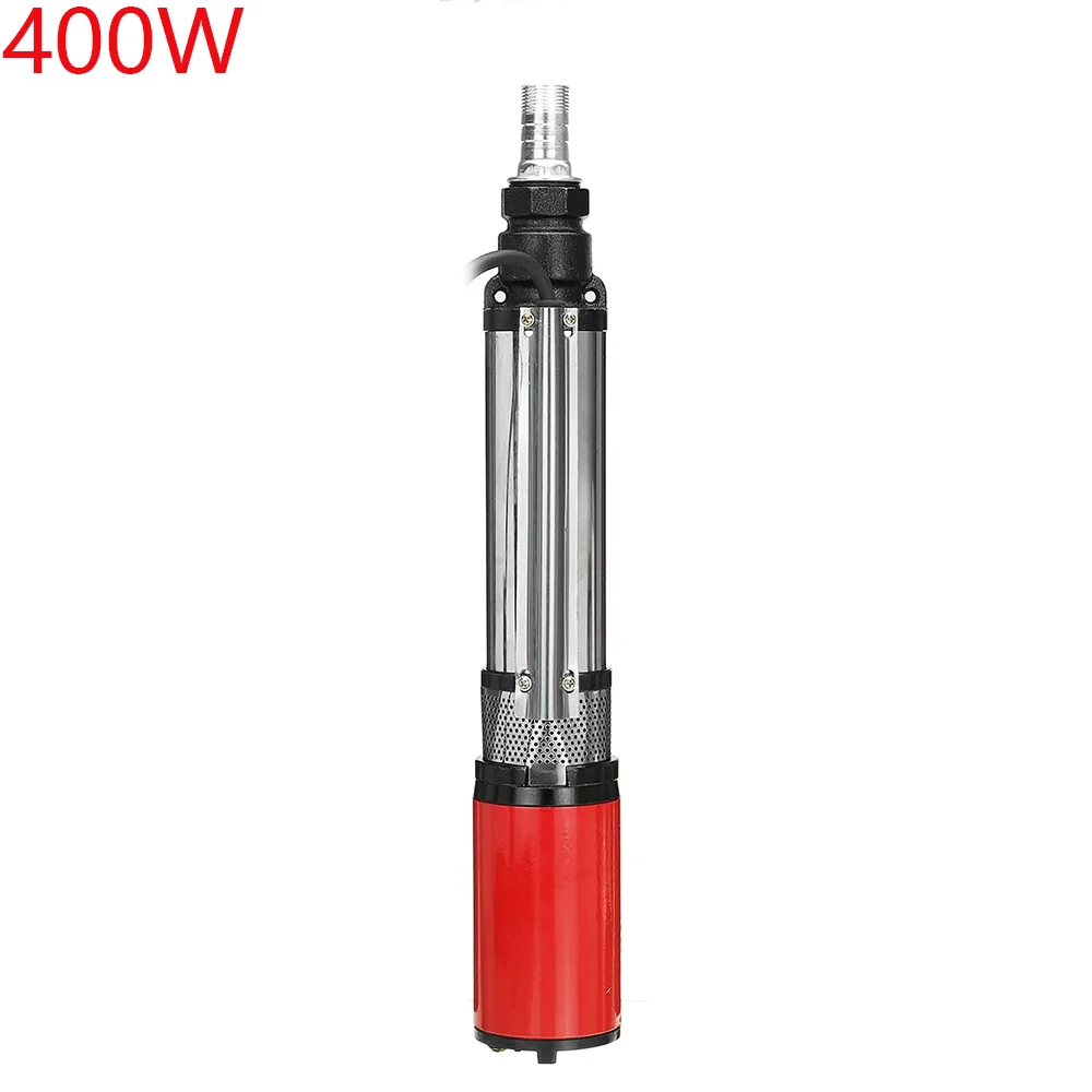 400W DC48V Solar Water Pump Max Head 45M Flow Rate 3000L-4500L Per Hour 3Inch Body Solar Deep Well Pump for Agriculture