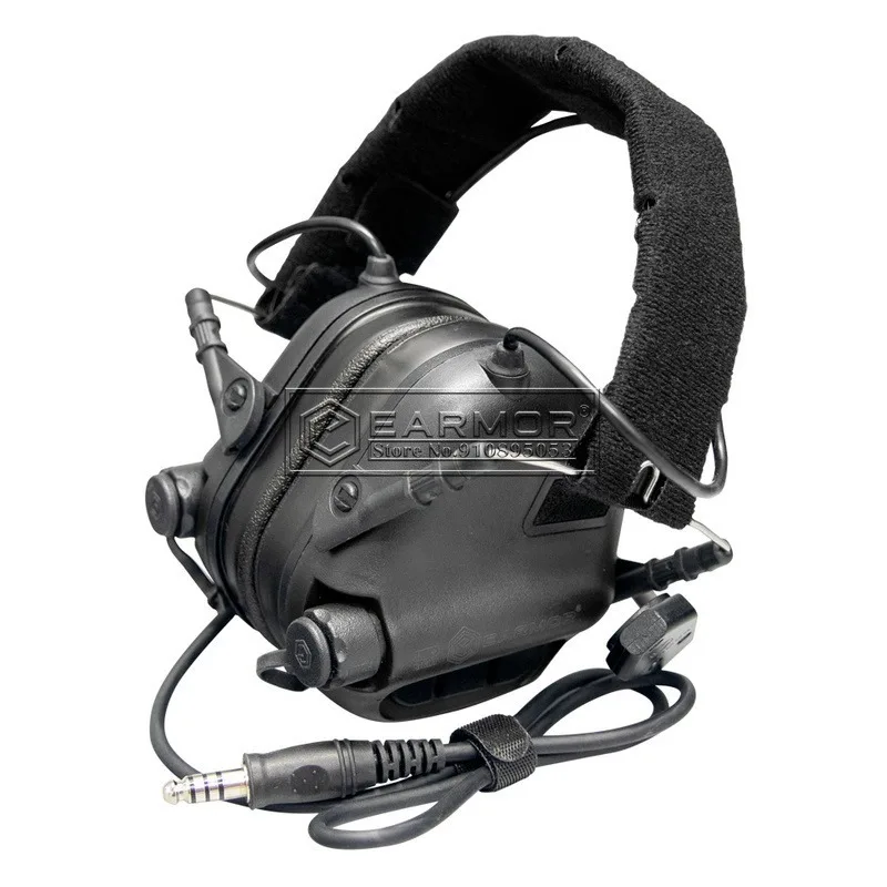 EARMOR M32 MOD3 Tactical Headset Head-mounted & M52 PTT One Set Fit for Shooting Noise Canceling Headphones Extend