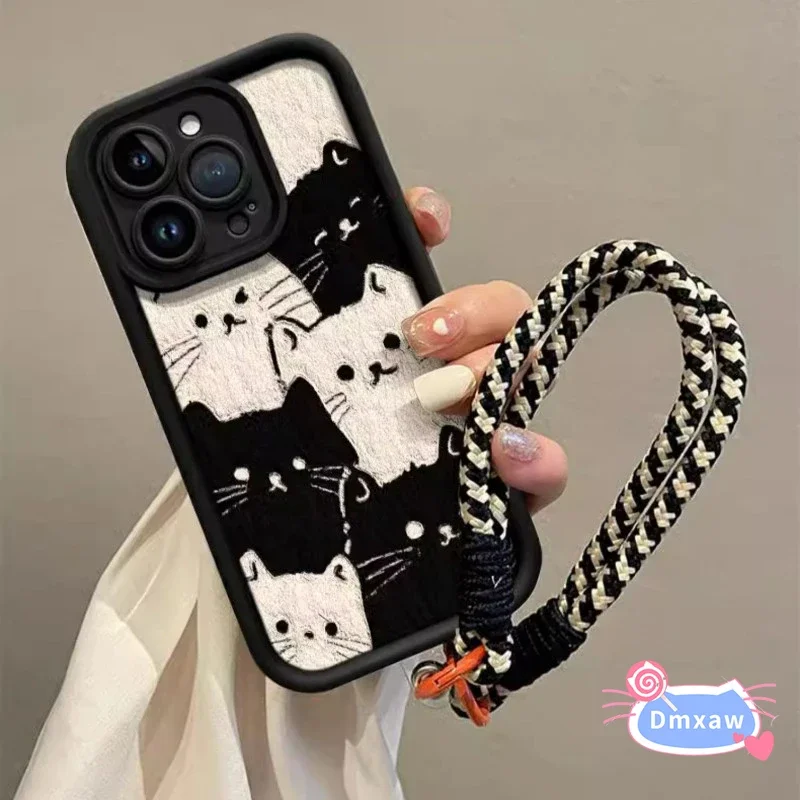 For Realme C61 C63 C67 A60 8 8S Q3 13 11 11X 12 12X Pro Plus 11 NFC GT Neo 5 GT3 Narzo 30 60X Phone Case Soft Cover With Lanyard