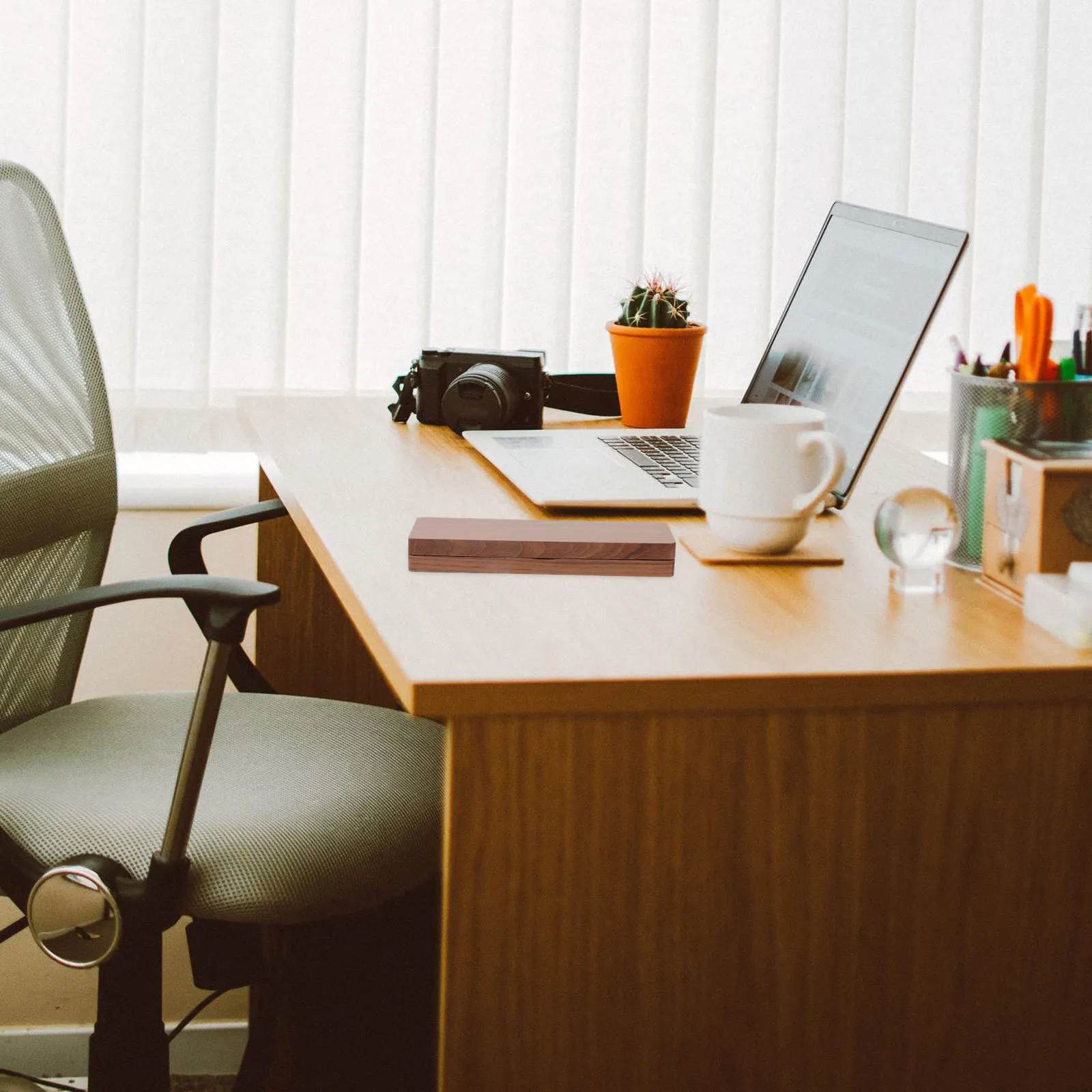 

Pen Gift Box Wooden Organizer Single Pen Holder Display Case Portable Storage Gift Holding Drawer Pencil Dispenser for Classroom