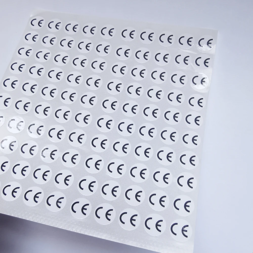 1cm Round CE Sticker White/Silver/Hologaphic/Clear Base Circle Label 500pcs