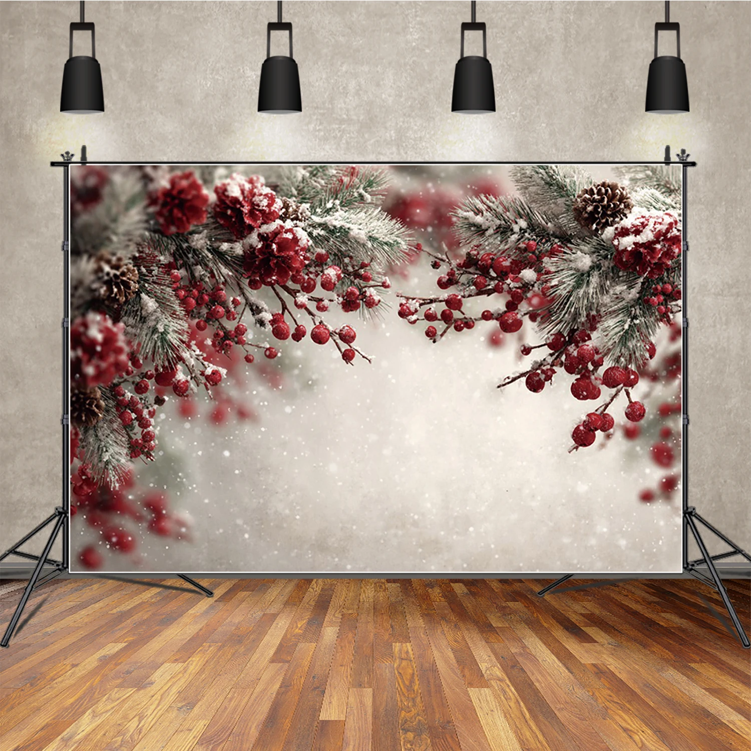 MOON.QG クリスマス装飾写真撮影の背景森サンタ暖炉背景ポートレート子供 Photozone 新年小道具